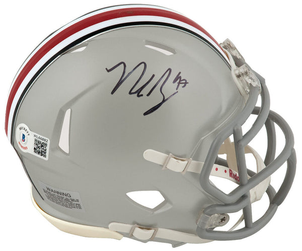 Nick Bosa Signed Ohio State Buckeyes Riddell Speed Mini Helmet (Beckett)