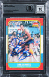 Nuggets Dan Schayes Signed 1986 Fleer #98 Card Auto Grade Mint 10! BAS Slabbed