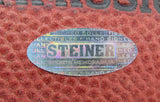 Victor Cruz Signed Super Bowl XLVI Logo Football Leather Game Ball Steiner 08865