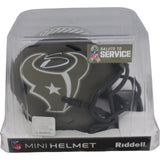 Stefon Diggs Signed Houston Texans 22 Salute Mini Helmet BAS 46342