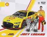 Joey Logano Signed 8x10 NASCAR Pennzoil Photo JSA