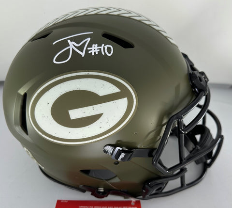 Packers JORDAN LOVE Signed Full Size SALUTE Authentic Speed Helmet AUTO - JSA