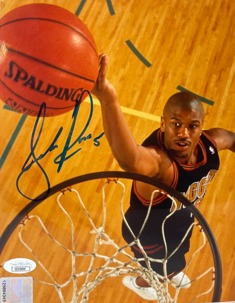 Jalen Rose Denver Nuggets Autographed 8x10 Photo JSA COA