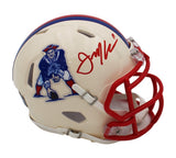 Julian Edelman Signed New England Patriots Speed Retro NFL Mini Helmet