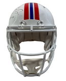 Tom Brady Autographed "Let's Go" Authentic Patriots TB Helmet Fanatics LE 12