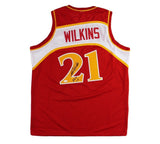 Dominique Wilkins Signed Atlanta Custom Red Jersey with "HOF 06" Inscription
