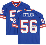Lawrence Taylor Autographed New York Giants Blue M&N Jersey Fanatics