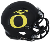 Bo Nix Autographed Oregon Ducks Black Mini Speed Helmet Fanatics