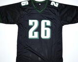 Miles Sanders Autographed Black Pro Style Jersey- Beckett W Hologram *Black