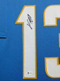 FRAMED SAN DIEGO CHARGERS KEENAN ALLEN SIGNED JERSEY BECKETT COA