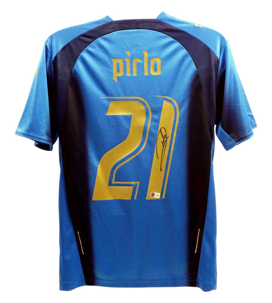 Andrea Pirlo Signed Italian National Team Puma Jersey (Beckett) Juventus / M.F.