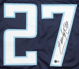 Eddie George Tennessee Signed Navy Blue Football Jersey BAS