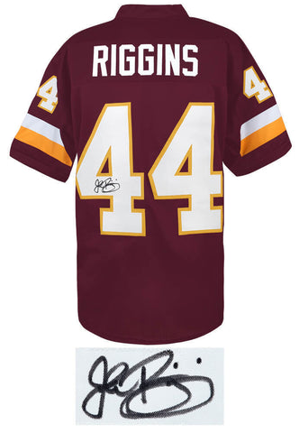 John Riggins (REDSKINS) Signed Maroon Custom Football Jersey - (SCHWARTZ COA)