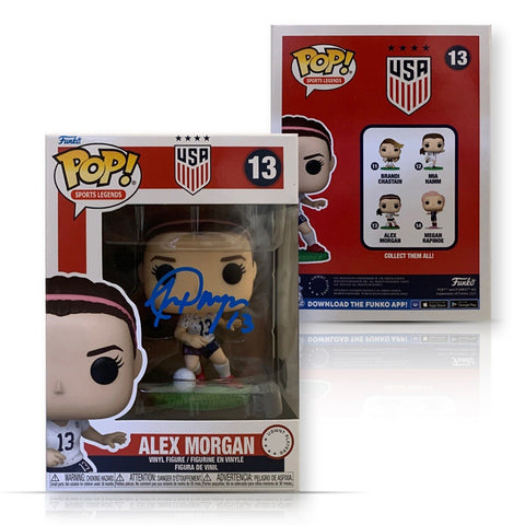 Alex Morgan Autographed USA Womens World Cup Soccer Funko Pop #13 Beckett Blue