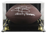 Texas A&M Johnny Manziel "Johnny Football" Signed Football W/ Case BAS Witness