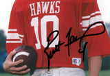 Brett Favre Signed Hancock High Hawks Unframed 8x10 Photo - Black Ink