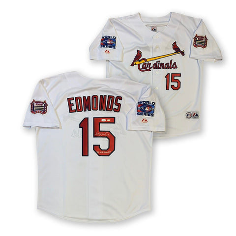 Jim Edmonds Autographed St Louis Cardinals Signed 2006 World Series Jersey JSA