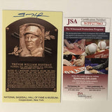 Autoed/Signed TREVOR HOFFMAN HOF Hall Of Fame Plaque Postcard JSA COA Auto