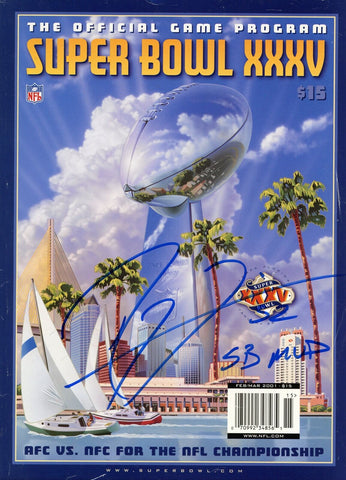 Ray Lewis AutographedBaltimore Ravens Magazine "SB MVP" Beckett 40896