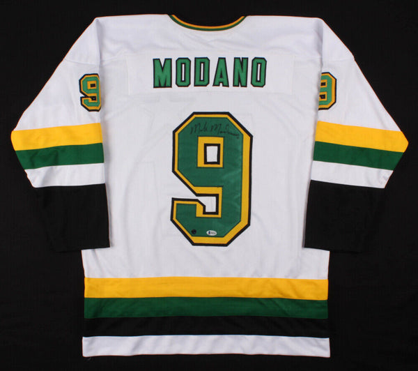 Mike Modano Signed Minnesota North Stars Jersey (Beckett COA) 2014 NHL H.O.F.