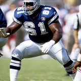 Nate Newton Signed Dallas Cowboys Blue Jersey (Beckett) 3xSuper Bowl Champion