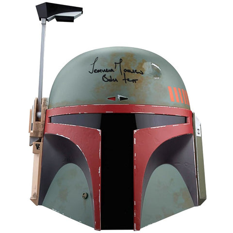 Temuera Morrison Autographed Star Wars Black Series Boba Fett Re-Armored Helmet
