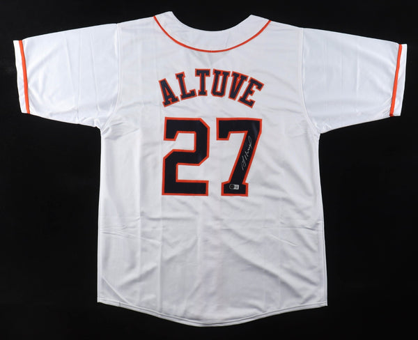 Jose Altuve Signed Houston Astros Custom 2017 A.L. MVP Jersey (Beckett) 2nd Base