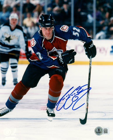Adam Foote Autographed/Signed Colorado Avalanche 8x10 Photo Beckett 57684