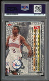 1996 Fleer Metal #201 Allen Iverson RC Rookie 76ers PSA/DNA Auto GEM MINT 10