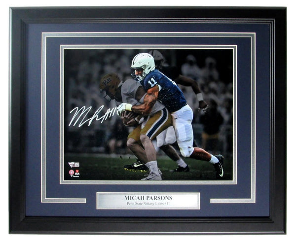 Micah Parsons Penn State Signed/Autographed 11x14 Photo Framed Fanatics 159373