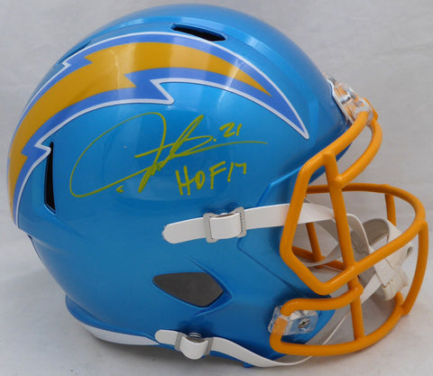 LaDainian Tomlinson Autographed Flash Full Size Helmet Chargers HOF 17 Beckett