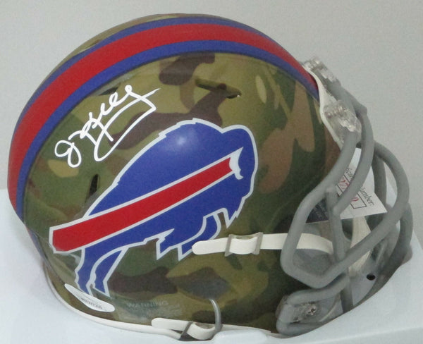 Bills Hall of Famer JIM KELLY Signed Riddell CAMO Speed Mini Helmet AUTO - JSA