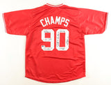 1990 World Series Champions Reds Team-Signed Jersey by 8 w/Larkin, Davis, Rijo +