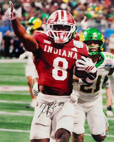 Kaelon Black Signed Indiana Hoosiers Peach Bowl TD 16x20 Photo - (BECKETT COA)