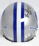 Barry Sanders Autographed Lions 83-02 Mini Helmet w/HOF-Beckett W Holo *Black