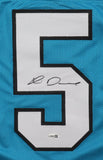 Rico Dowdle Panthers Pro Cut Jersey (JSA QR) 2025 Carolina #1 Running Back