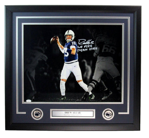 Drew Allar Autographed/Inscribed 16x20 Photo Penn State Framed JSA 183360