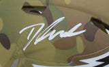 D'Andre Swift Autographed Camo Alternate Mini Helmet Eagles JSA 180005
