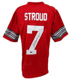 CJ Stroud Signed/Autographed Ohio State OSU Red Custom Jersey Beckett 164835