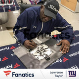 Lawrence Taylor NY Giants Signed 8x10 Helmet Sit Photo-Fanatics