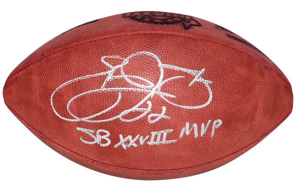 EMMITT SMITH SIGNED DALLAS COWBOYS SUPER BOWL 28 WILSON FOOTBALL + SB XXVIII MVP