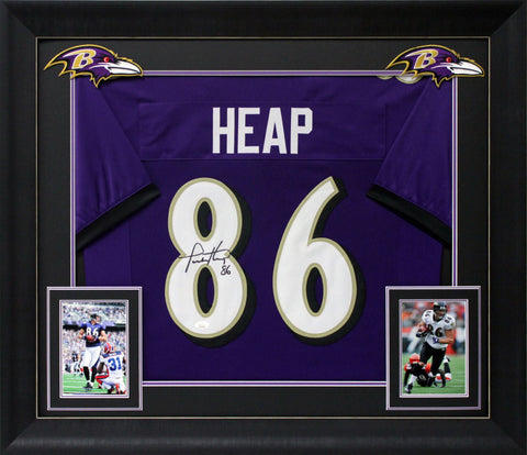 Todd Heap Authentic Signed Purple Pro Style Framed Jersey Autographed JSA Wit