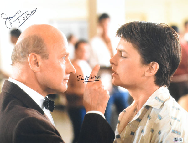 James Tolkan Autographed 16x20 Back to the Future Photo Slacker - Beckett W Holo