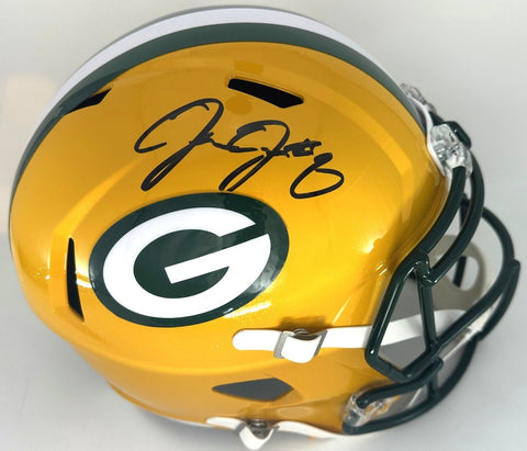 Packers Running Back JOSH JACOBS Signed Full Size Replica Speed Helmet AUTO BAS