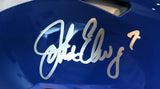 John Elway Autographed Blue Speed "D" Logo Pro Helmet w/ Inscription (BAS)