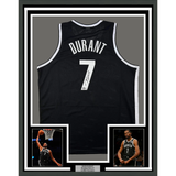 Framed Autographed/Signed Kevin Durant 33x42 Black Jersey Beckett BAS COA