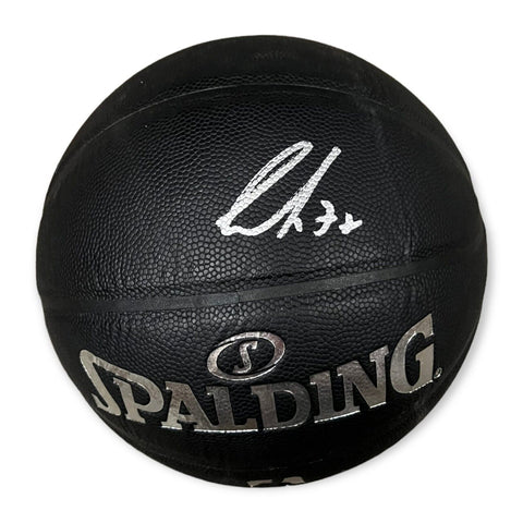 Luka Doncic Signed Autographed Black Spalding Basketball Fanatics COA