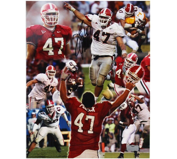 David Pollack Signed Georgia Bulldogs Unframed 11x14 NCAA Collage Photo