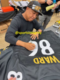 Hines Ward Signed Custom White Pro-Style Football Jersey JSA ITP