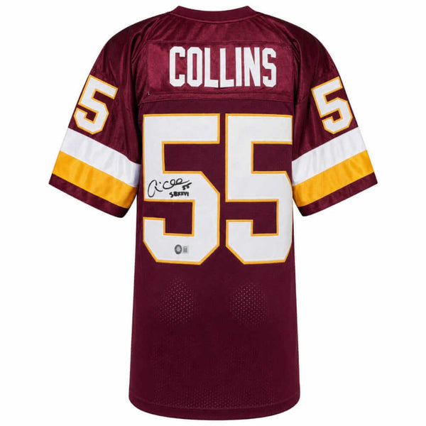 Andre Collins Signed Maroon T/B Custom Football Jersey w/SB XXVI -(SCHWARTZ COA)